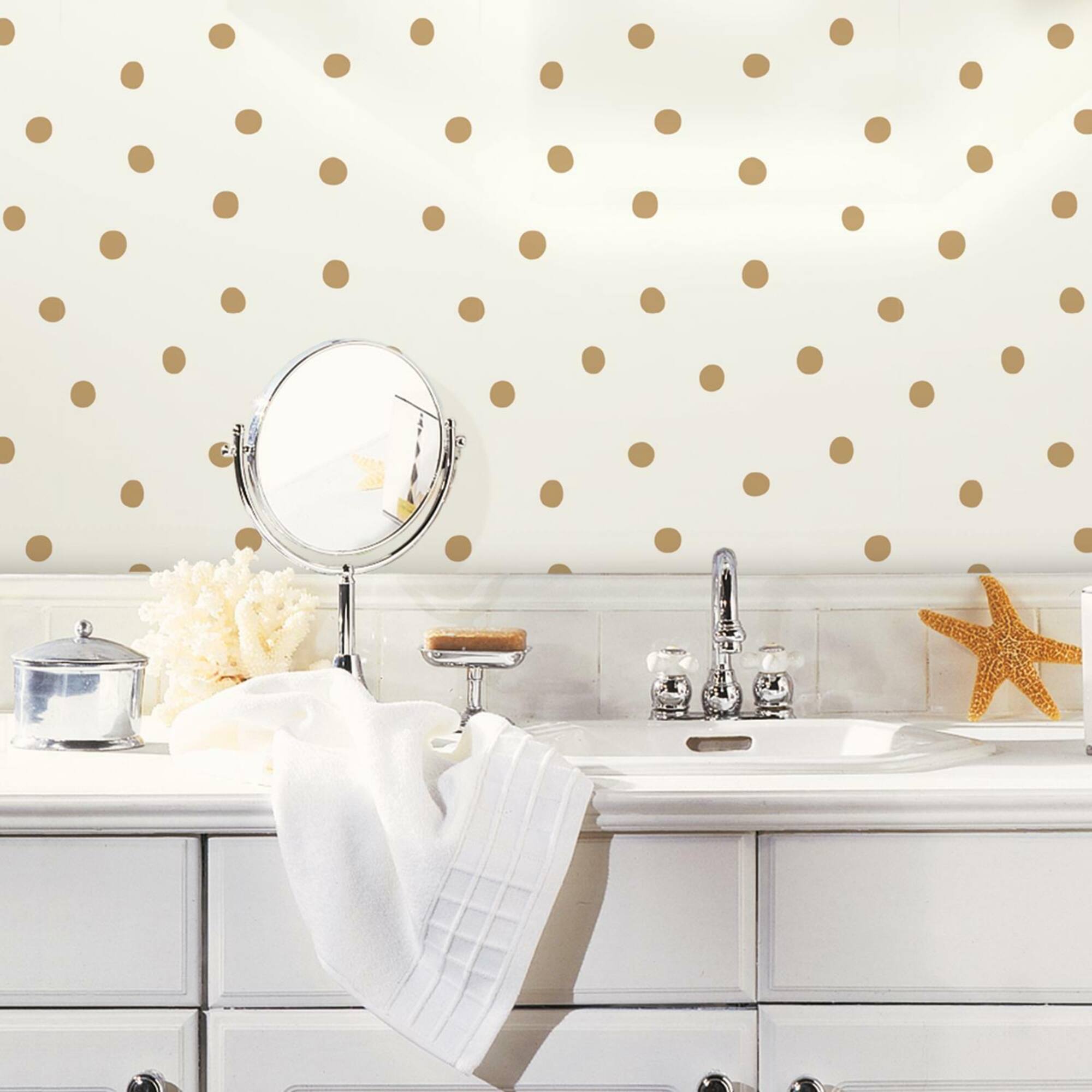 RoomMates Dots Peel & Stick Wallpaper